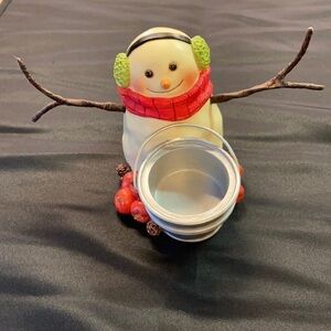 Snowman Votive Candle Holder Holiday